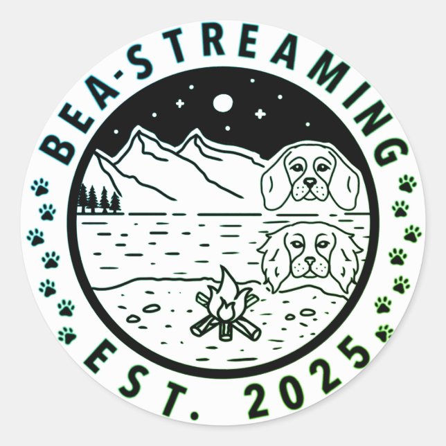 Bea-Streaming Sticker Green trim (Front)