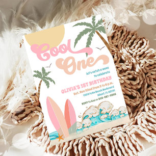 Beach 1st Birthday Party Invitation