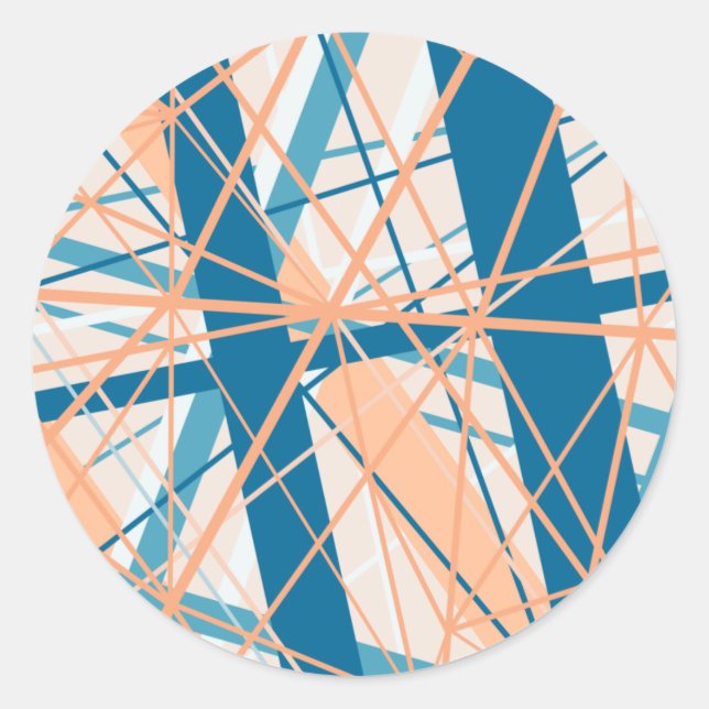 Beach Abstract Geometric Summer Sticker (Front)