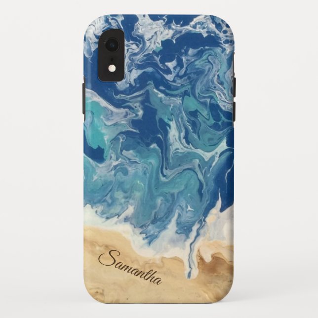 Beach Abstract Personalised Case-Mate iPhone Case (Back)