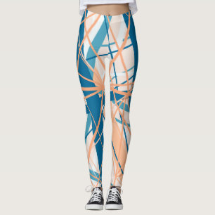Beach Abstract Stripes Summer Geometric Leggings