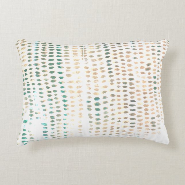 Beach Abstract Texture Turquoise  Accent Pillow (Front)