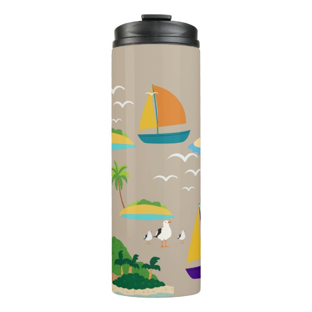 Beach Abstract Thermal Tumbler (Front)