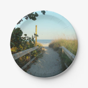 Beach Access Paper Plate