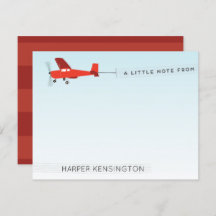 Beach Aeroplane Banner Personal Stationery