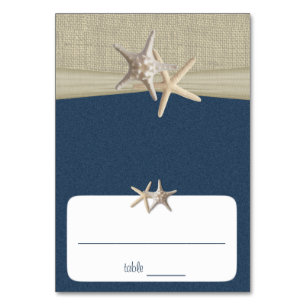 Beach Amore' Blue Seating Card