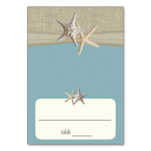 Beach Amore' Blue Seating Card