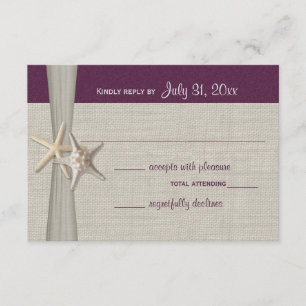 Beach Amore Eggplant Response Card