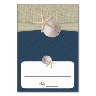 Beach Amore' Navy Blue Seating Card