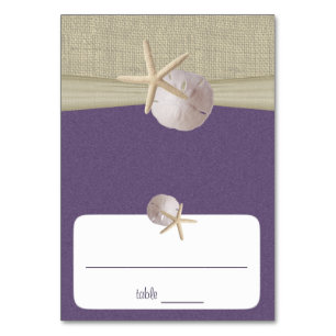 Beach Amore' Purple Seating Card