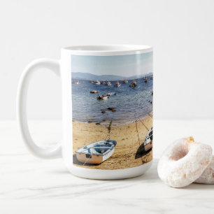Beach and boats coffee mug