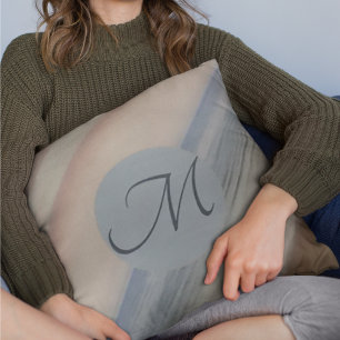 Beach and Dunes Monogramed Throw Pillow