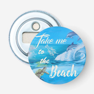 Beach and Marine Life Painting Bottle Opener