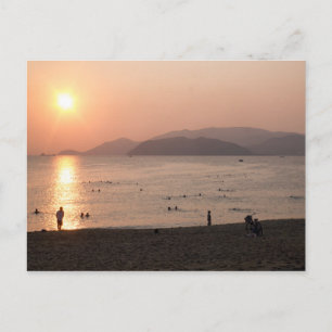 Beach and Sea at Sunrise, Nha Trang, Vietnam Postcard