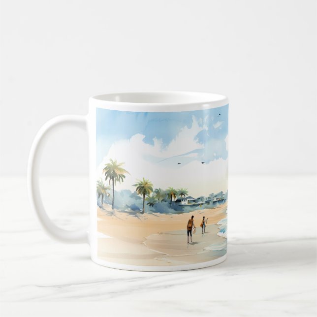 Beach and Sea Coffee Mug (Left)
