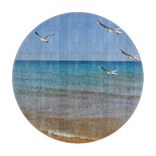 Beach and Seagulls Cutting Board