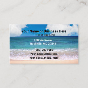 Beach and waves Business Card Personal