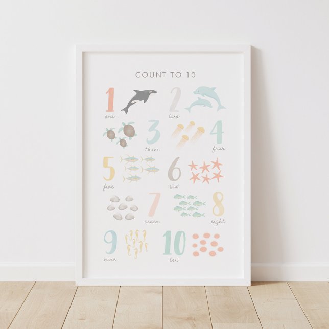 Beach Animal Counting Nursery Decor (Creator Uploaded)