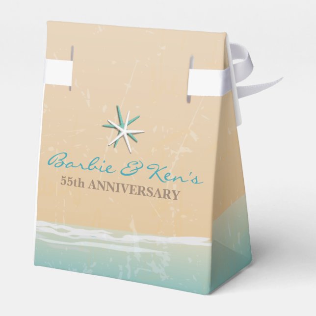 Beach Anniversary Favour Box (Back Side)
