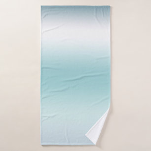 Beach Aqua Blue Ombre Bath Towel