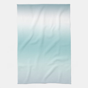 Beach Aqua Blue Ombre   Tea Towel