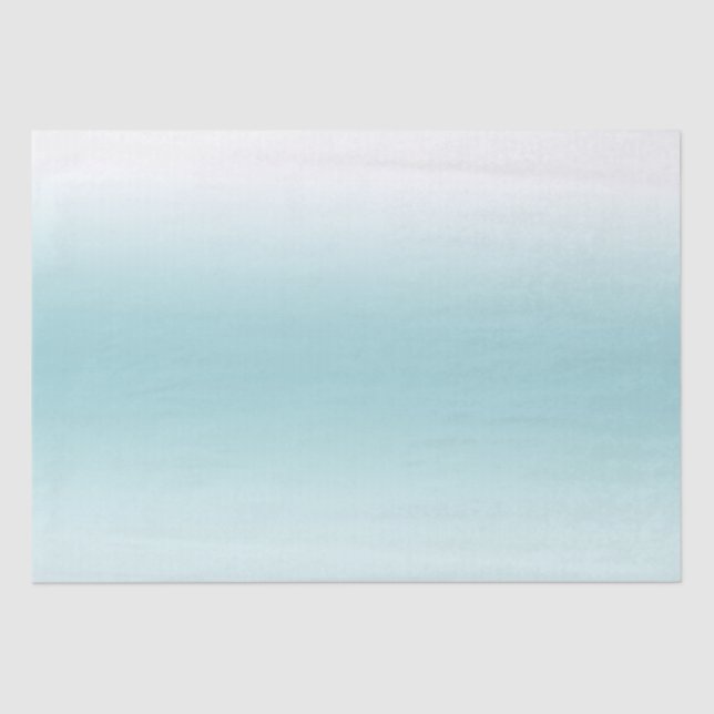 Beach Aqua Blue Ombre    Tissue Paper (Front)
