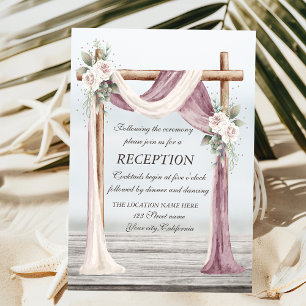 Beach Arbor Reception  Invitation