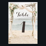 Beach Arbor Wedding Table Number Card<br><div class="desc">Beach Arbor Wedding Table Number Card

Part of the Beach Arbor Wedding Collection</div>