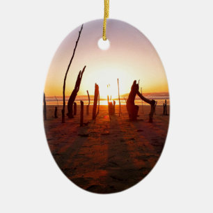 Beach Art Ceramic Tree Decoration