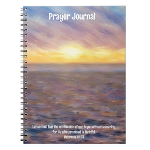 Beach Art Ocean Art Bible Verse Prayer Journal