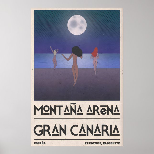 Beach Art Print - Three Figures Walking Towards (Front)