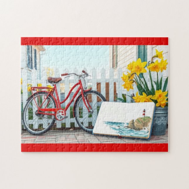 Beach artist sketchbook jigsaw puzzle (Horizontal)