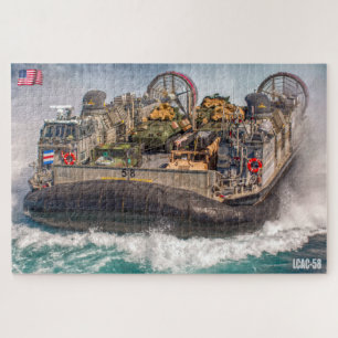 BEACH ASSAULT - LCAC 58 (20x30 INCH) Jigsaw Puzzle