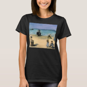 Beach at Boulogne by Edouard Manet, Vintage Art T-Shirt