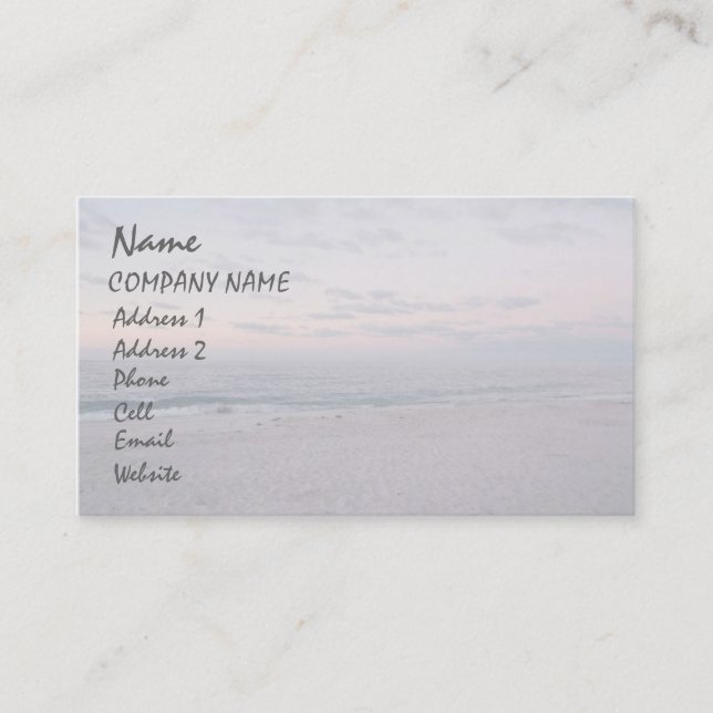 'Beach at Dawn' Business Card (Front)