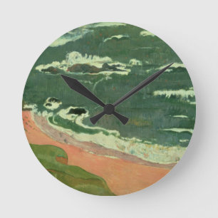Beach at Le Pouldu, 1889 Round Clock