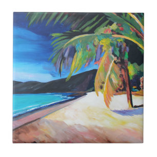Beach at Magen's Bay St Thomas US Virgin Islands Ceramic Tile