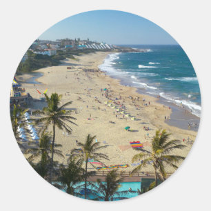 Beach At Margate, South Coast, Kwazulu-Natal Classic Round Sticker