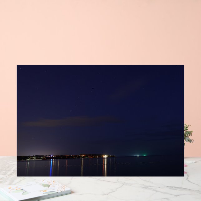 Beach at Night Acrylic Sign (Wedding)