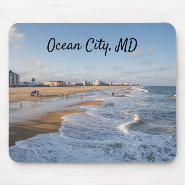 Beach at Ocean City, Maryland Mouse Pad (Front)