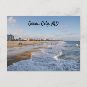 Beach at Ocean City, Maryland Postcard