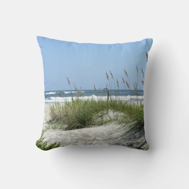 Beach at Ocracoke Reversible Cushion (Front)