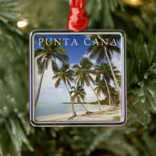 Beach at Punta Cana   Dominican Republic Metal Ornament