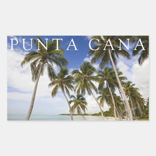 Beach at Punta Cana | Dominican Republic Rectangular Sticker (Front)