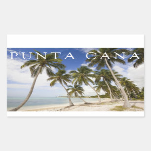 Beach at Punta Cana   Dominican Republic Rectangular Sticker