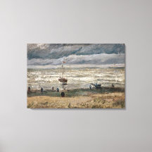Beach at Scheveningen in Stormy Weather