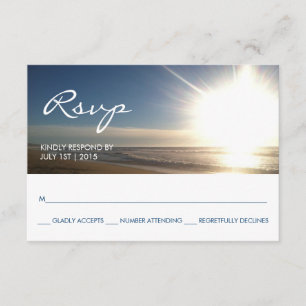 Beach at Sunset - RSVP Response card