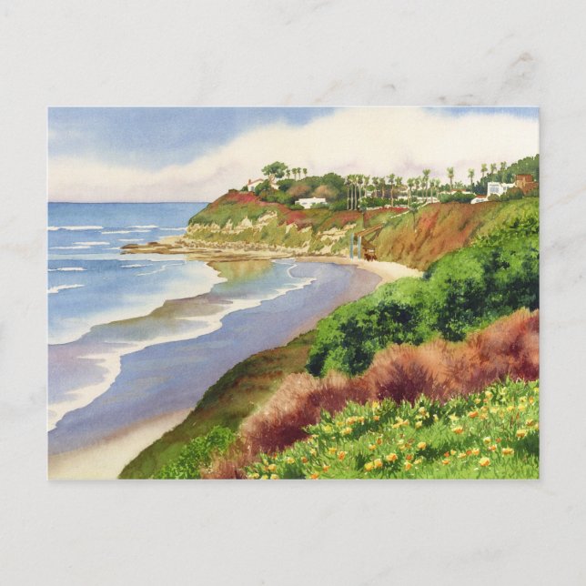 Beach at Swami's Encinitas Postcard (Front)