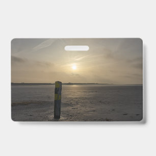 Beach at the North Sea ID Badge