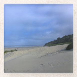 Beach at Yaquina Bay, Newport, OR Glass Coaster